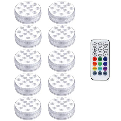 13 LEDs Magnetic Submersible LED Light Waterproof Underwater Light USB Rechargeable Swimming Pool Night Lamp With Suction Cups