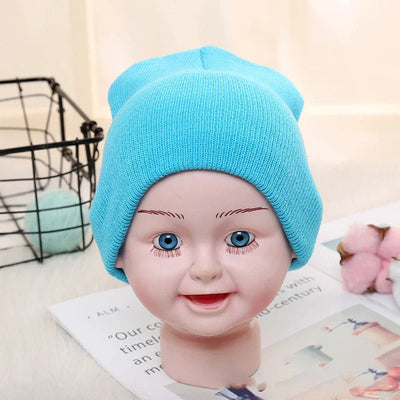 Solid Beanies Hat for Kids Baby Girls Boys Autumn Winter Caps Warm Soft Candy Knitted Bonnet Hats Skullies Toddler Children Cap