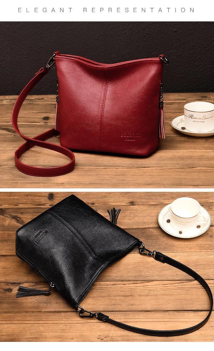 Hand crossbody bags for women 2024 new luxury designer handbag leather tassel shoulder purses and handbags tote bag
