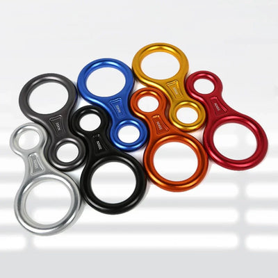 35KN Carabiner High Strength Wear-resistant Compact 8-shape 35KN Descender for Mountaineering