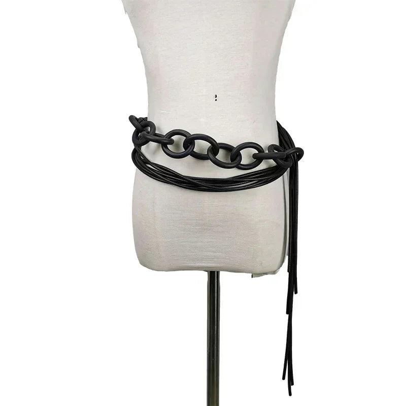 Ukebay new handmade luxury necklaces for women rubber jewelry black statement necklace fashion clothes chain gothic