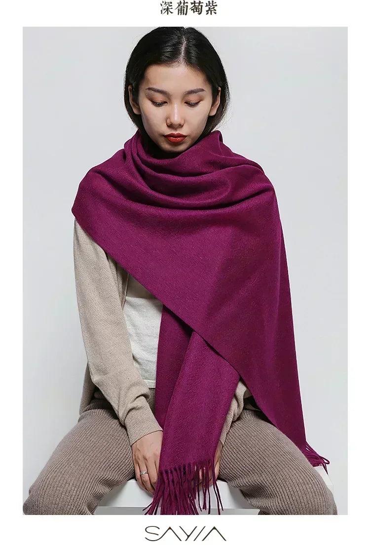 Soft cashmere big scarf for women shawl 200*70 cm real pashmina