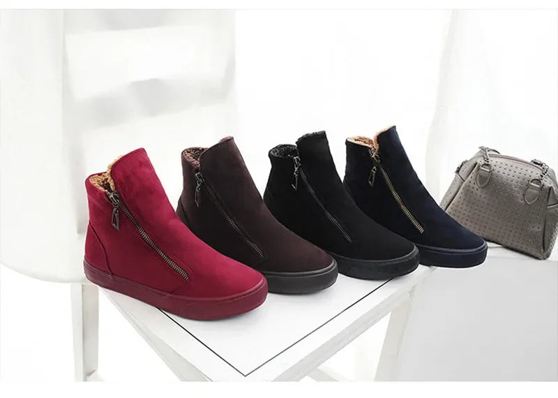 TIMETANG winter snow boots for women winter shoes with warm plush zipper for cold winter fashion boots for women brand Sweet