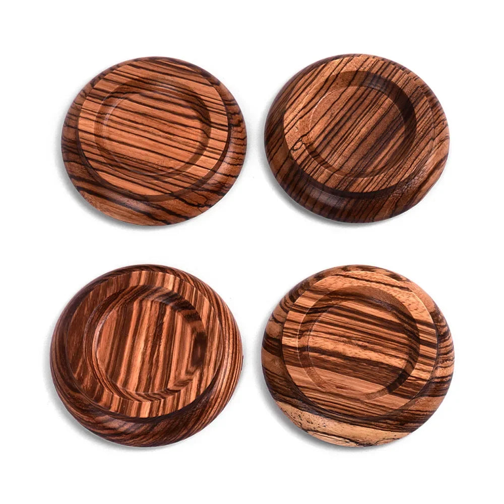 4pcs/Set Upright Piano Caster Cups Coaster Solid Wood with Anti-slip EVA Pad Piano Accessories