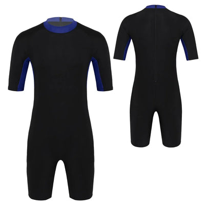 Swimwear Mens Leotard Swimsuit Shorty Wetsuit Diving Swimming Snorkeling Surfing Scuba Swim Bodysuit Jumpsuit Warm Swimwear
