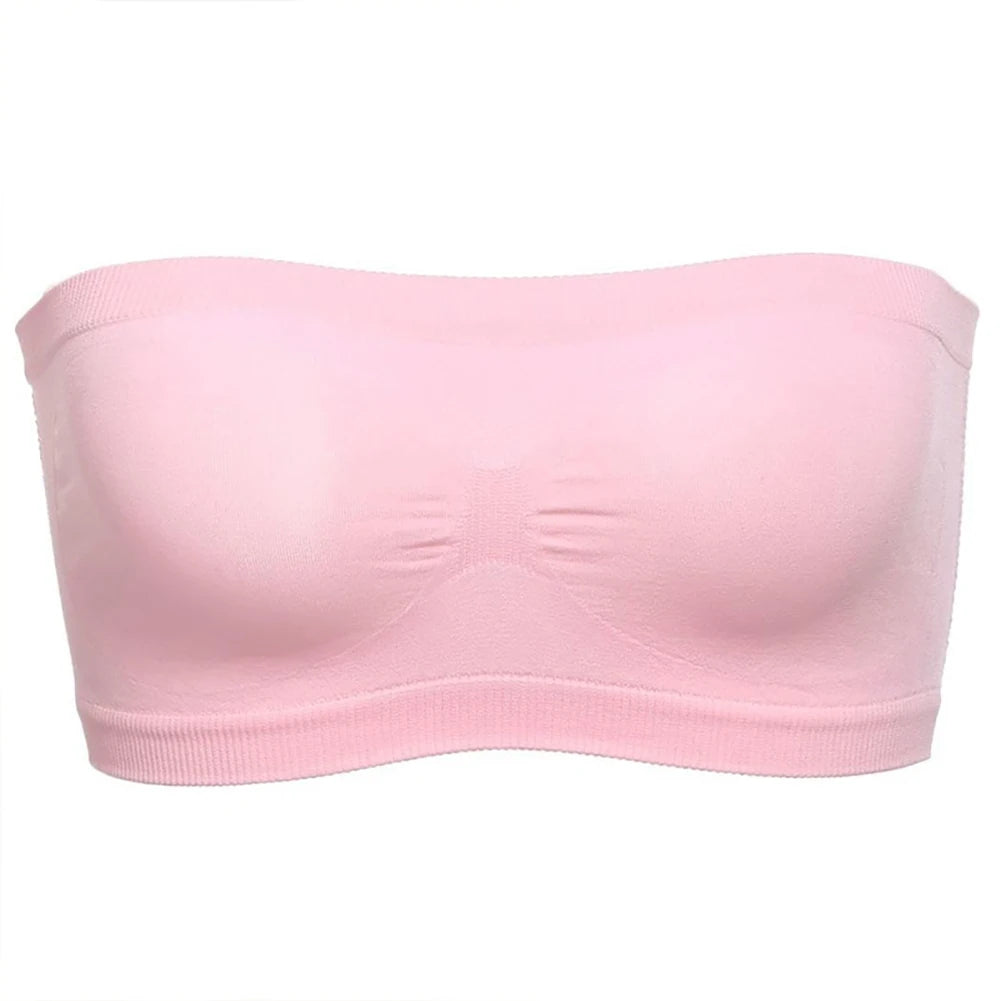 Women Invisible Bra Strapless Mesh