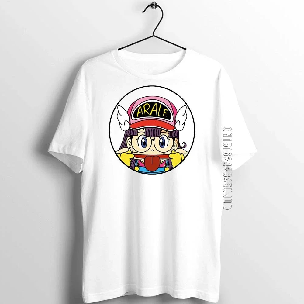 Men's T Shirt Arale Designer Anime Artwork Print Girl's Male Cotton Graphic T-shirts Adult Summer Clothes