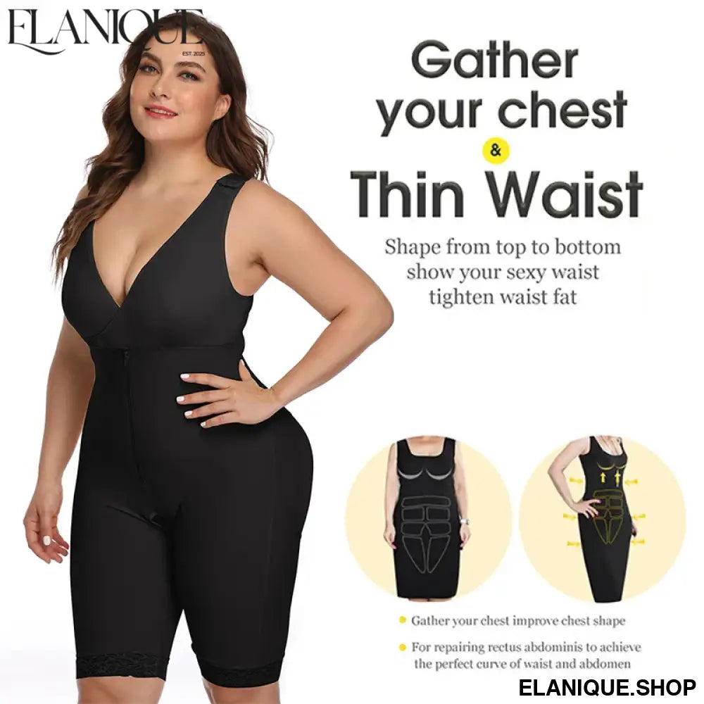 LILVIGOR Plus-Size Full Body Shaper – Postpartum Waist Trainer Corset with Butt Lifter, Sizes S–6XL