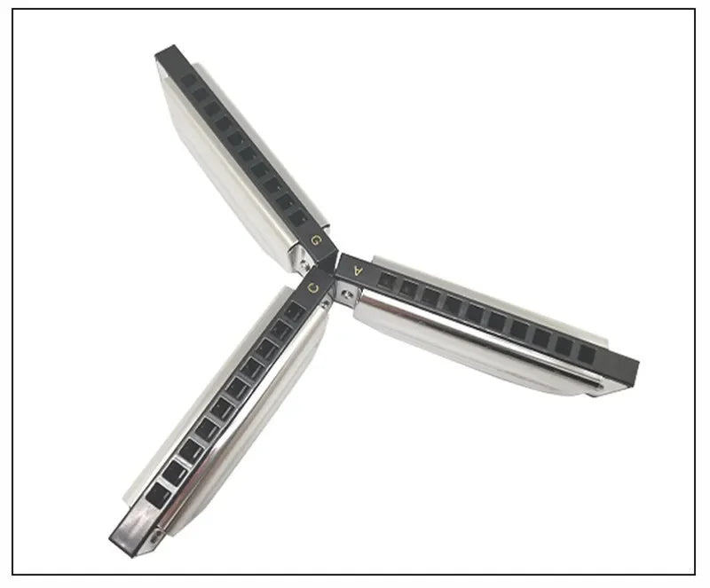 EASTTOP T10-3-3 set of 3 of Diatonic Harmonica 10 Hole 20 Tone Blues Diatonic Harmonica for Adults Beginners Professionals