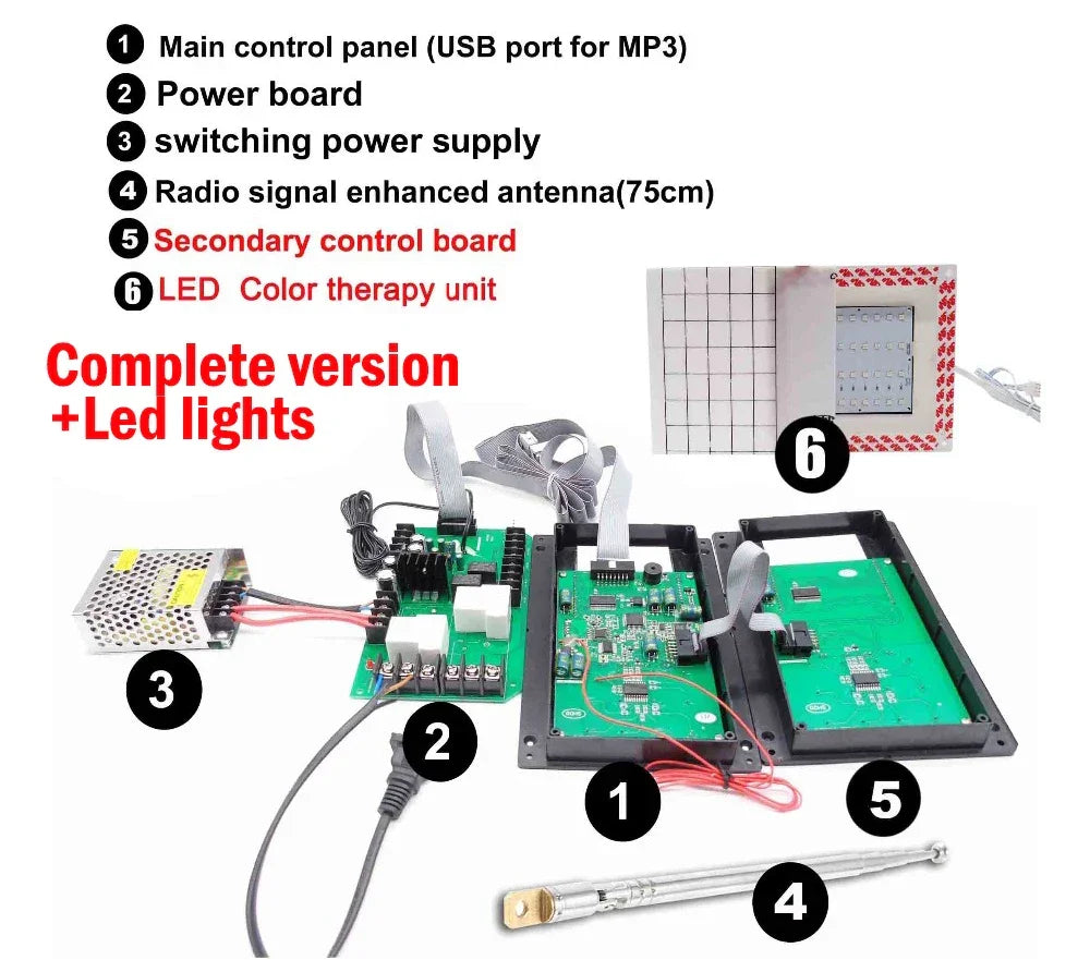 4.5KW 30A Infrared Heater Sauna Thermostat for Sauna Accessories Music Bluetooth Controller Lamp, Fan, AUX Switch