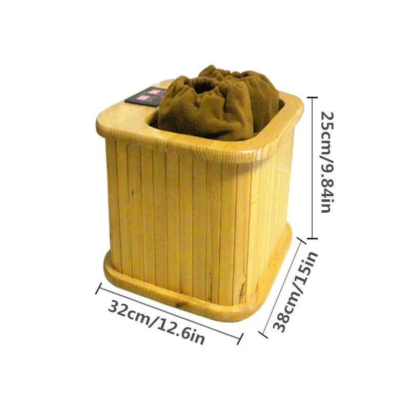 Far Infrared Foot Sauna Spectrum Therapy Barrel Full Automatic Massage Heating Cabin Canadian Hemlock Wood