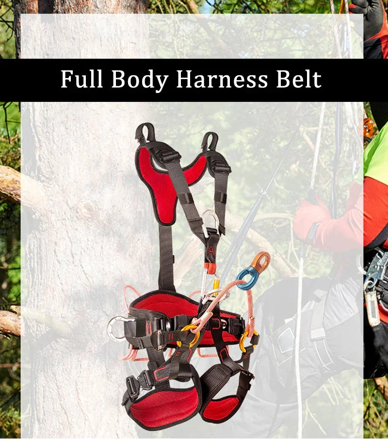 Full Body Mountaineering Safety Belt Professional Rock Climbing Harness Aerial Work Protection Survival Equipment