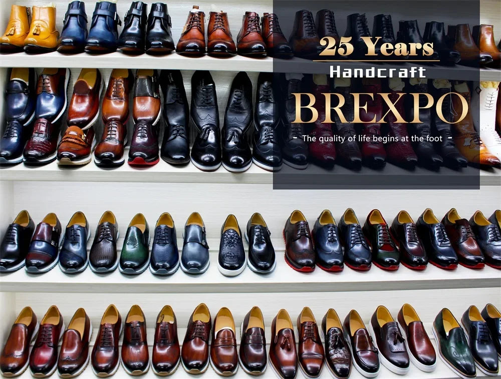 Leather casual shoes tassel high-end handmade men's shoes comfortable round toe flat shoes office banquet men's loafers