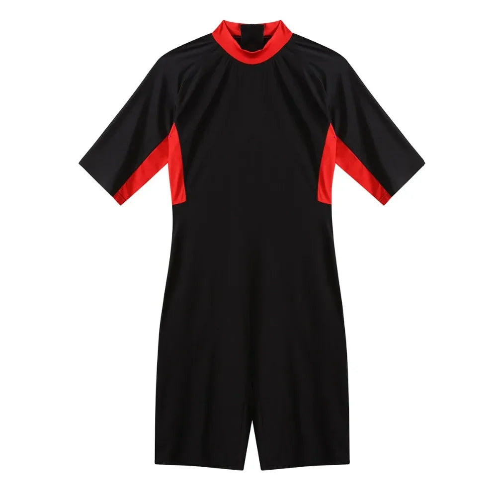 Swimwear Mens Leotard Swimsuit Shorty Wetsuit Diving Swimming Snorkeling Surfing Scuba Swim Bodysuit Jumpsuit Warm Swimwear