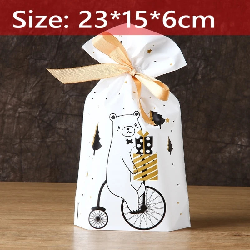 Christmas Gift Bag christmas candy bag Wedding  Party Drawstring Bag Christmas Decorations for Home New Year 2021 Presents