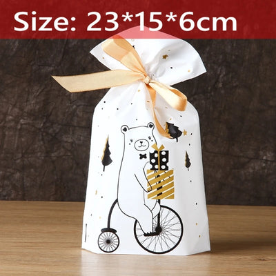 Christmas Gift Bag christmas candy bag Wedding  Party Drawstring Bag Christmas Decorations for Home New Year 2021 Presents