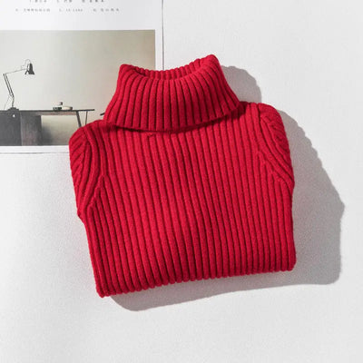 Girls Sweaters Turtleneck Solid Color Knitting Sweater Autumn Children Clothing White Pullover Kids Tops 2t 3t 4t 8 12 13 Years