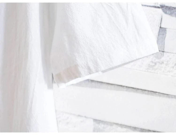 (Shirt + trousers) 2025 summer men shirt Man Cotton and linen shirts Short sleeve men's casual shirts men A set of clothes M-5XL - Elanique