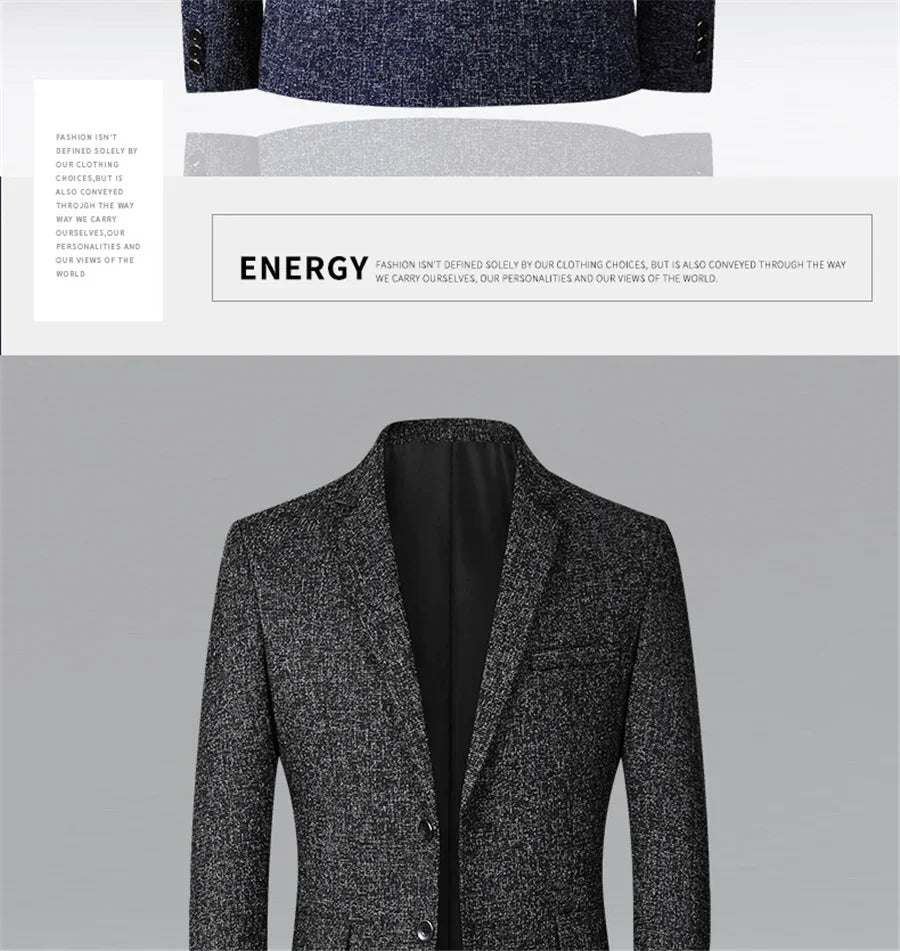 FGKKS 2023 Spring Autumn Blazers Men Fashion Slim Casual Business Handsome Suits Brand Men's Blazers Tops