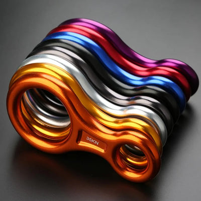 35KN Carabiner High Strength Wear-resistant Compact 8-shape 35KN Descender for Mountaineering