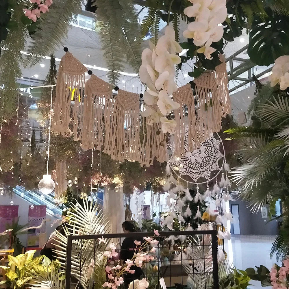 Wall Hanging Decoration Tassel Macrame Hand-Woven Tapestry Bohemian Boho Home Apartment Bedroom Livingroom Hotel Shop Mall Decor