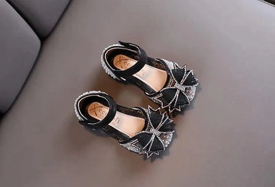 Children's  Comfortable  Princess Shoes | Kids Flat Shoes With Glittery Bow | Little Girl's Spring/Summer Fashion Sandals