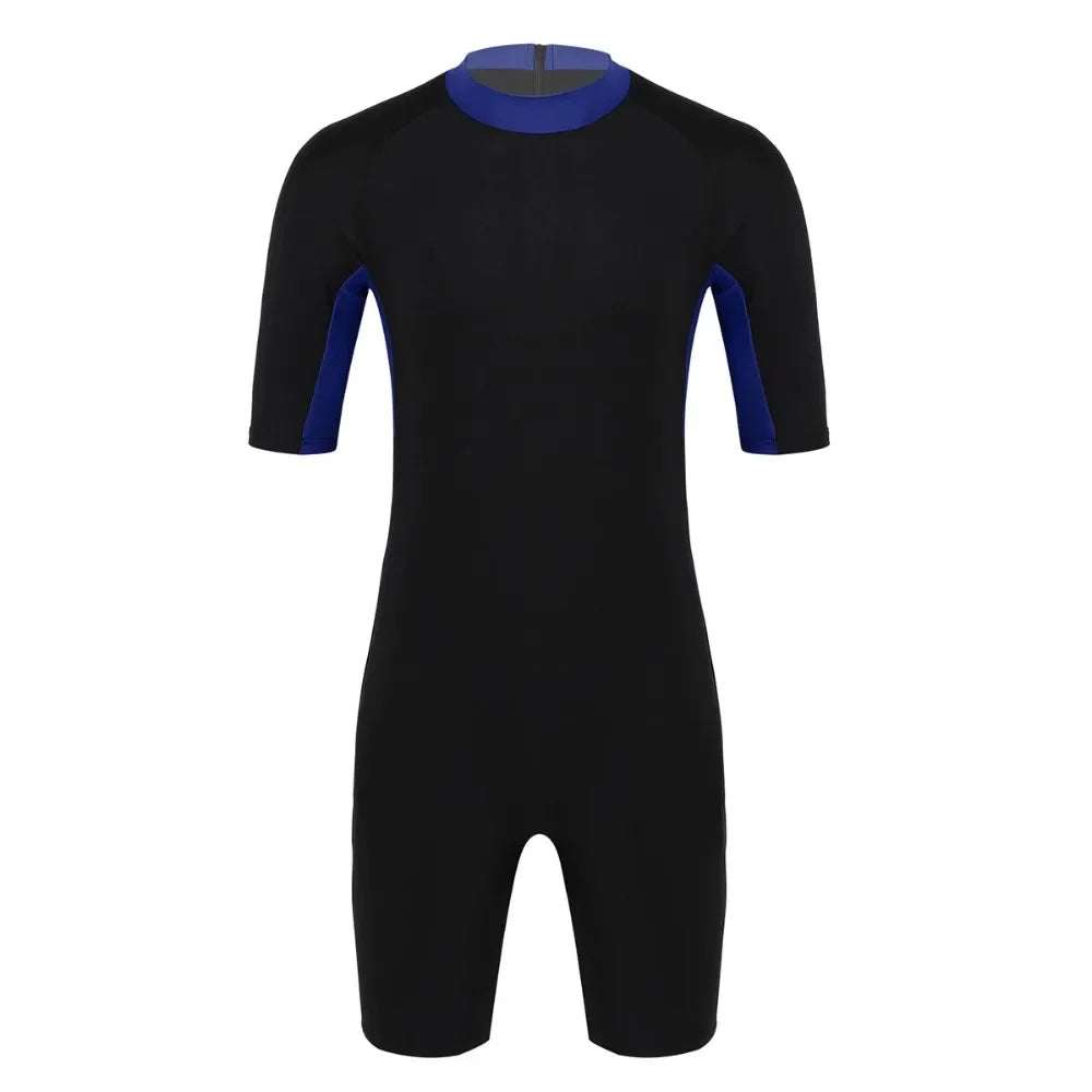 Swimwear Mens Leotard Swimsuit Shorty Wetsuit Diving Swimming Snorkeling Surfing Scuba Swim Bodysuit Jumpsuit Warm Swimwear