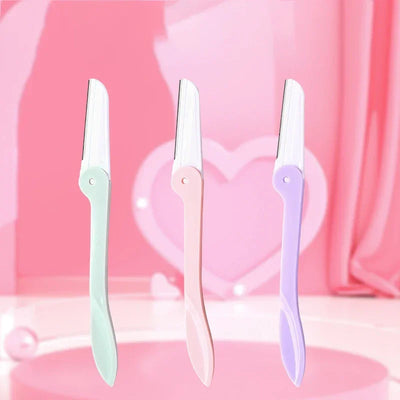 3Pcs/Set Women's Razors Makeup Facial Eyebrow Lip Razor Hair Remover Sharp Stainless Steel Cutting Knife Safety Razor