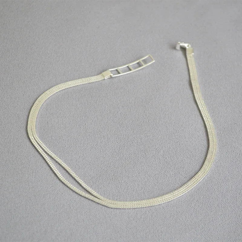 Brass With 925 Sterling Silver Wrap Choker Necklace Women Jewelry Runway Designer T Show Party  Gown Gothic Glam Japan Ins