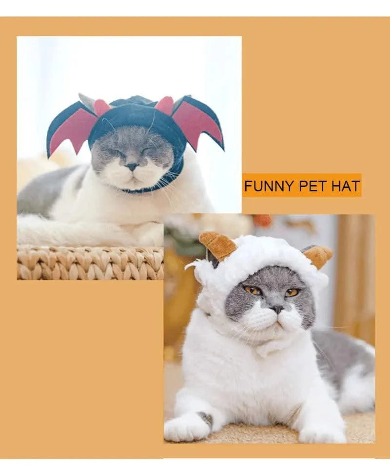 Animal Decorate Pet Cat Hat Multi Sizes Designer Soft Cotton Dogs Accessories Head Wear Adjustable Lovely Winter Kitten Caps