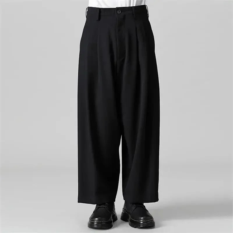Men's Wide-Leg Pants Spring And Autumn New Yamamoto Style Fashion Trend Youth Leisure Loose Large Size Pants