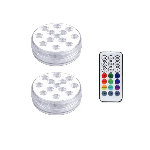 13 LEDs Magnetic Submersible LED Light Waterproof Underwater Light USB Rechargeable Swimming Pool Night Lamp With Suction Cups
