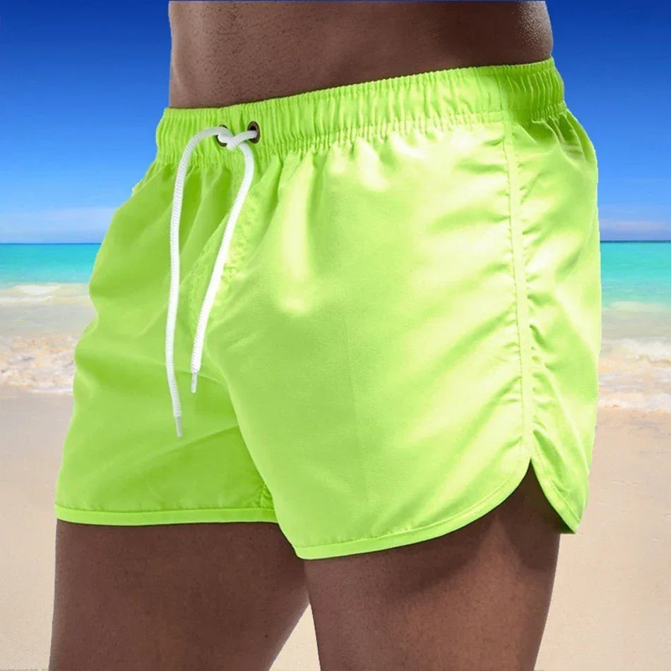 Summer Men's Swimwear Shorts Brand Beachwear Sexy Swim Trunks Men Swimsuit Low Waist Breathable Beach Wear Surf