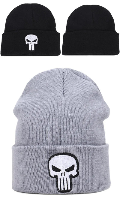 Beanies Hat Unisex Hat Keep warm Skull pattern Set head cap Winter hat Casual Beanies Hip-hop Knitted Winter Hat Ski Beanie Hat