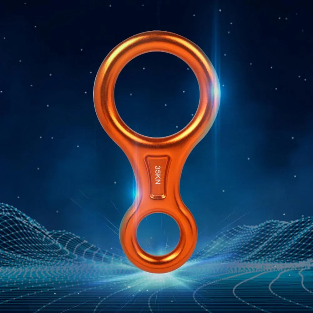 35KN Carabiner High Strength Wear-resistant Compact 8-shape 35KN Descender for Mountaineering