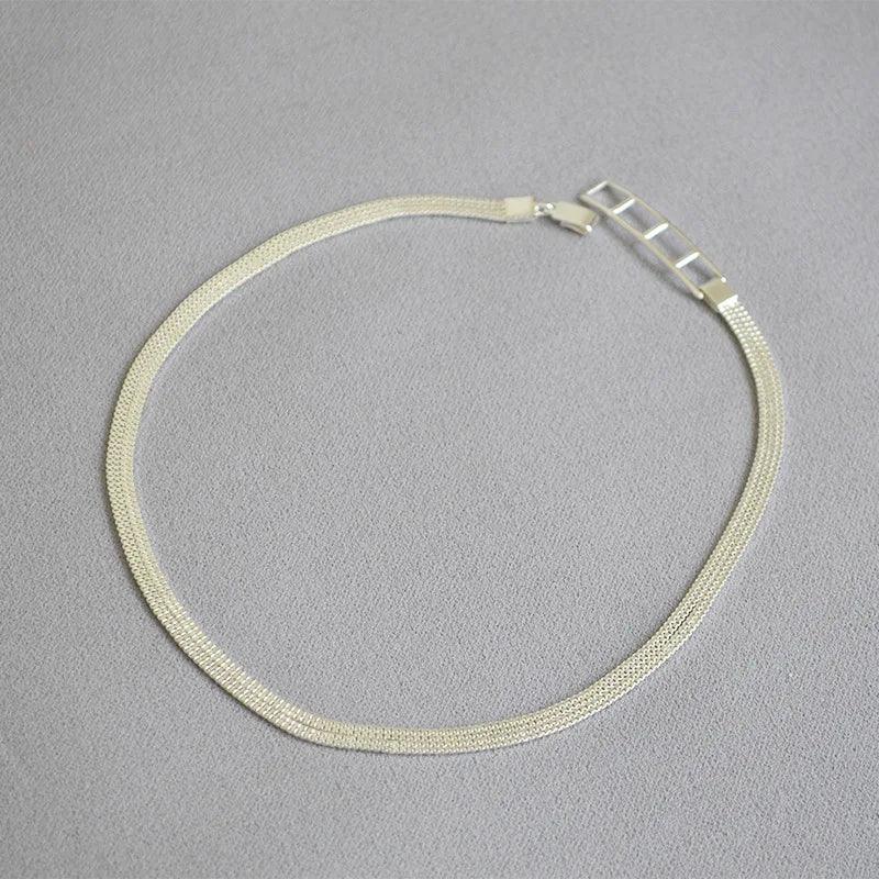 Brass With 925 Sterling Silver Wrap Choker Necklace Women Jewelry Runway Designer T Show Party  Gown Gothic Glam Japan Ins