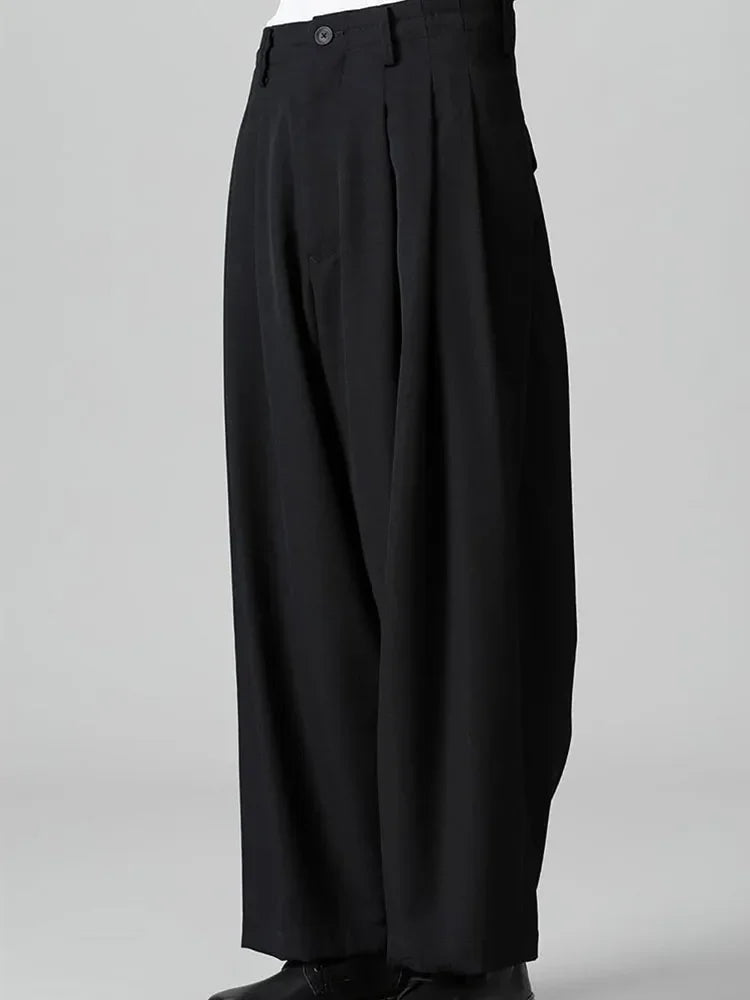 Men's Wide-Leg Pants Spring And Autumn New Yamamoto Style Fashion Trend Youth Leisure Loose Large Size Pants