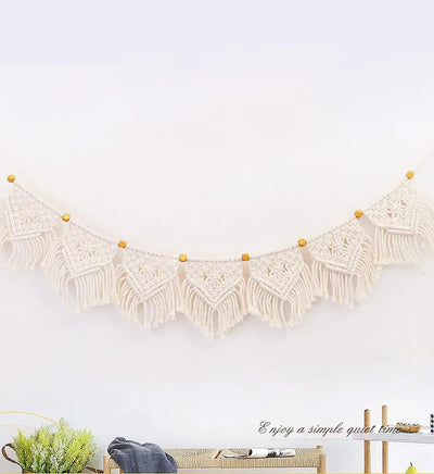 Wall Hanging Decoration Tassel Macrame Hand-Woven Tapestry Bohemian Boho Home Apartment Bedroom Livingroom Hotel Shop Mall Decor