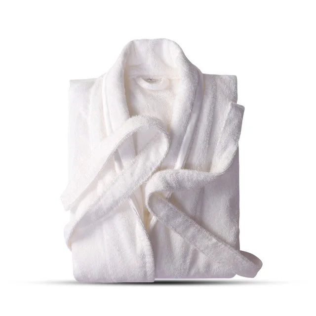 100% Cotton Toweling Terry Robe Lovers Soft Bath Robe Men And Women