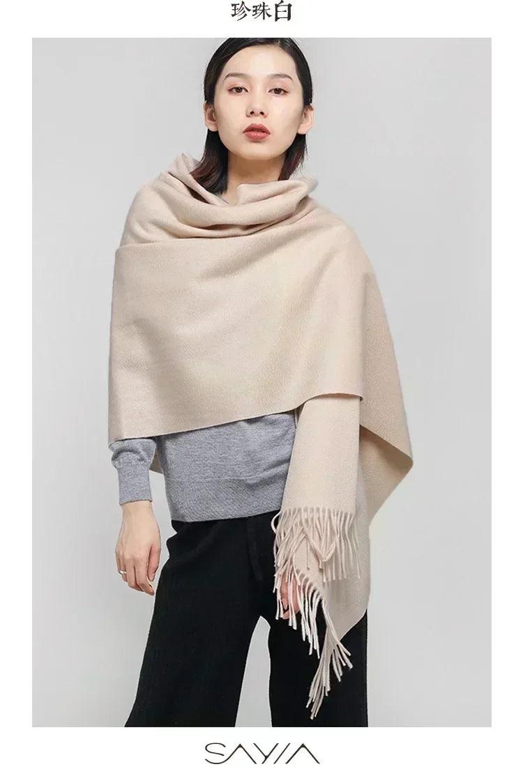 Soft cashmere big scarf for women shawl 200*70 cm real pashmina