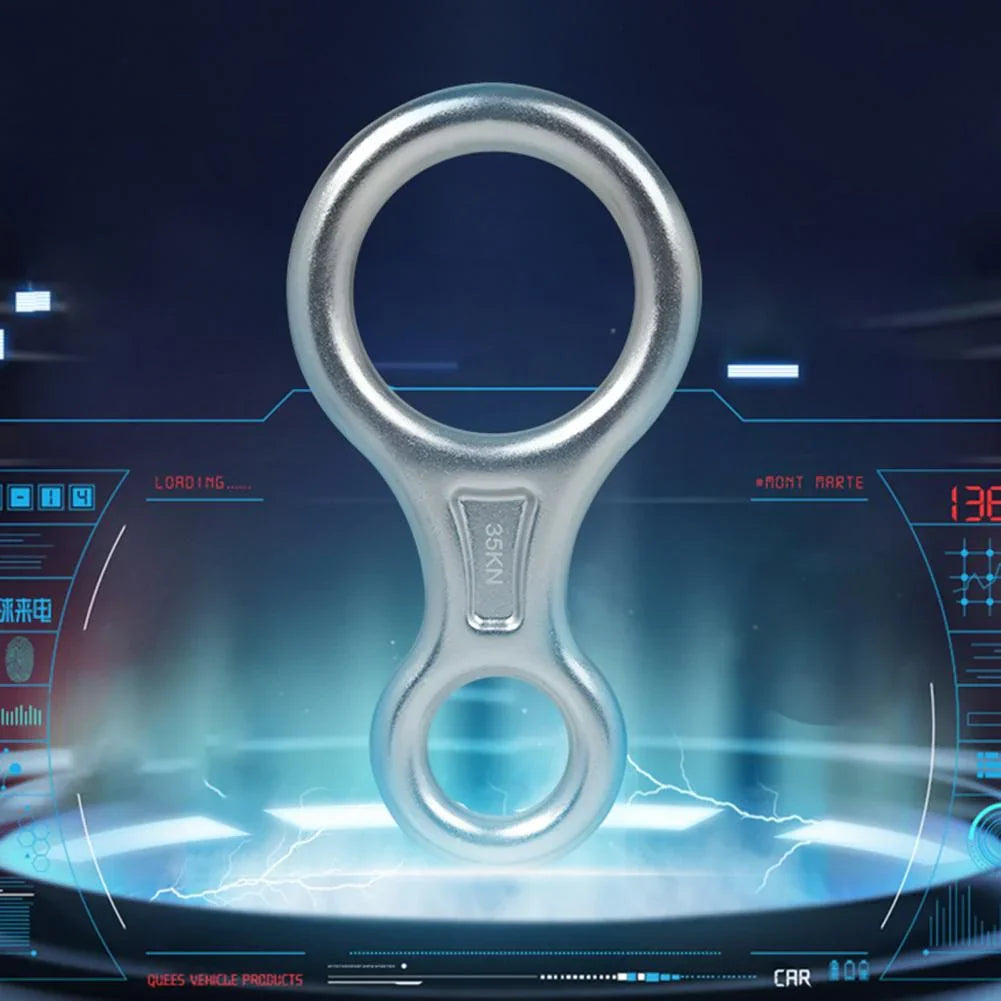 35KN Carabiner High Strength Wear-resistant Compact 8-shape 35KN Descender for Mountaineering