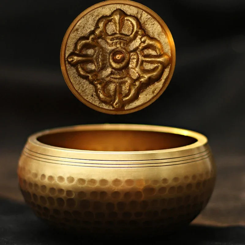 Buddhism Singing Bowls Handmade Wall Decorative Dishes Copper Tibetan Bowl for Meditation Yoga Buddhism Gifts Home Decor Crafts