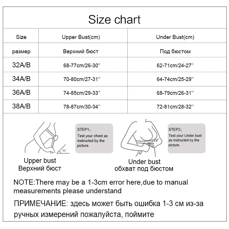 Summer Bra Women 3/4 Cup Bras Wireless