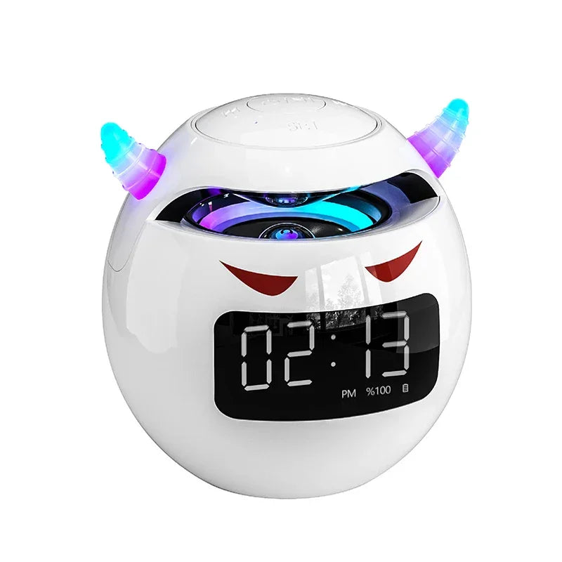 Bluetooth Speaker audio with LED Digital Alarm Clock Music Player Wireless Ball Shape Clock Speaker Mini  Speaker Alarm clock