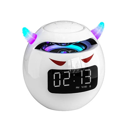 Bluetooth Speaker audio with LED Digital Alarm Clock Music Player Wireless Ball Shape Clock Speaker Mini  Speaker Alarm clock