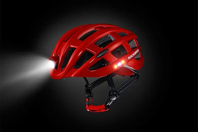 ROCKBROS Bicycle Helmets Ultralight Cycling Helmet Mountain Road Bike Helmet With Glowing Headlight Warning Light Safety Cap