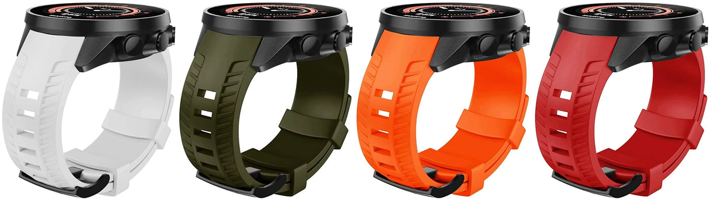 24mm Width Silicone Watch Strap for SUUNTO 9 Baro 24mm Bands Sport Silicone Watchband Replacement for SUUNTO 9 Smartwatches Band