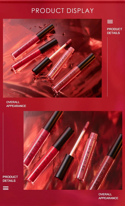 FOCALLURE Matte Liquid Lipstick Waterproof Long-lasting Lightweight Lip Gloss Lips Glaze Lips Tint Makeup for Women's Cosmetics