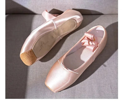Women Ballet Dance Shoes Child and Adult Ballet Pointe Shoes Professional with Ribbons Shoes Woman Zapatos Mujer Sneakers Girls