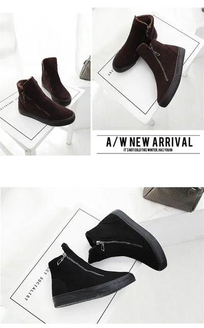 TIMETANG winter snow boots for women winter shoes with warm plush zipper for cold winter fashion boots for women brand Sweet